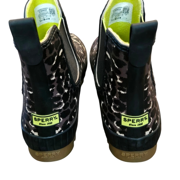 Sperry Women's Size 10 Torrent Rubber Leaopard Chelsea Rain Boots  STS89005 - Picture 6 of 8